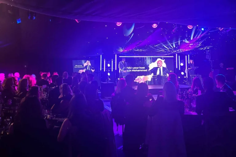 Guests enjoying the Wrexham Business & Community Awards 2025 at The Croes Howell in Wrexham